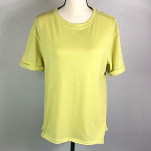 Free People Lime Green Tee